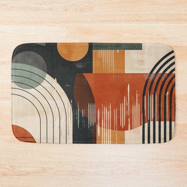 Item preview, Mid-Century Modern Abstract - Vintage Earth Tone Arches - Retro Modernist Art designed and sold by GrinGalore.