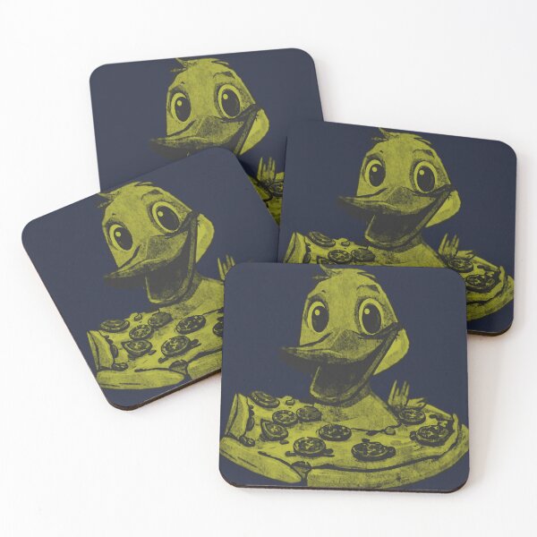 Item preview, Funny Duck Eating Pizza designed and sold by kinpirks.