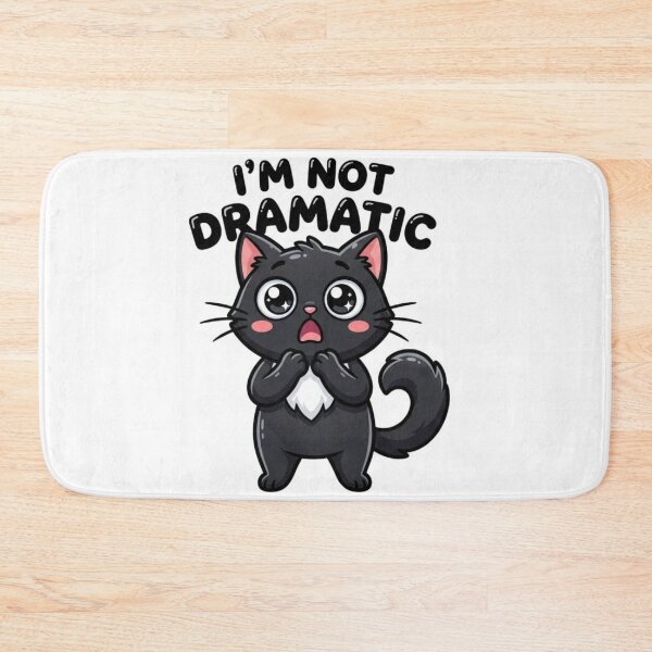 Item preview, I'm Not Dramatic Funny Black Cat Meme Sticker designed and sold by nishaaa2111.