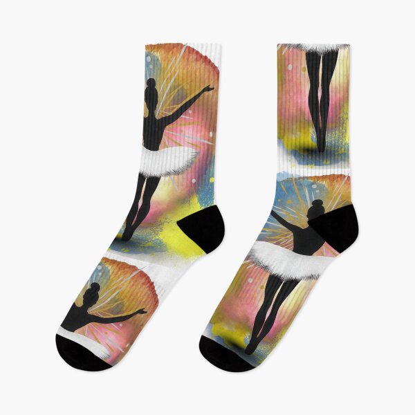 Item preview, Ballerina Silhouette Art – Colorful Abstract Dance, Empowerment Energy, Modern Aesthetic Ballet Illustration designed and sold by ChenEngEng.