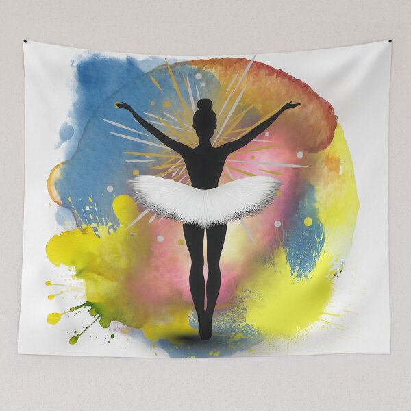 Item preview, Ballerina Silhouette Art – Colorful Abstract Dance, Empowerment Energy, Modern Aesthetic Ballet Illustration designed and sold by ChenEngEng.