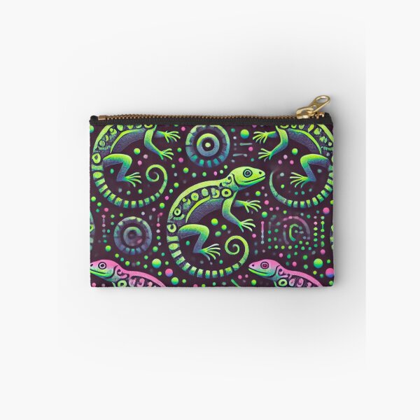 Item preview, Neon Tree Frog Pattern on Black – Tropical Frog  designed and sold by TEEJAMBOREE.