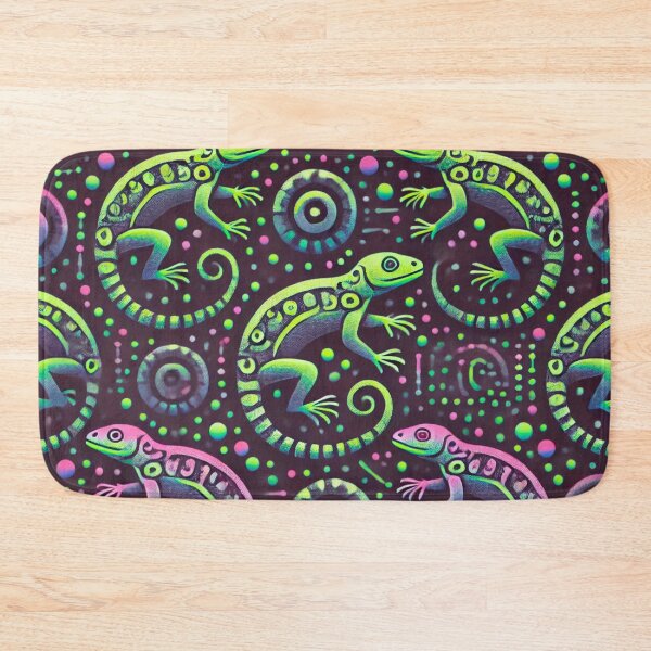 Item preview, Neon Tree Frog Pattern on Black – Tropical Frog  designed and sold by TEEJAMBOREE.