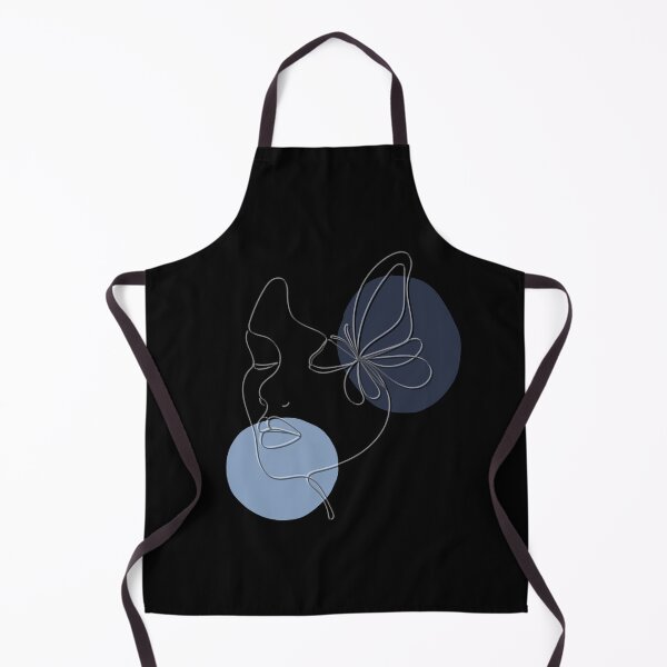 Item preview, Abstract Face Line Art with Butterfly – Minimal Aesthetic Feminine Design designed and sold by hela97.