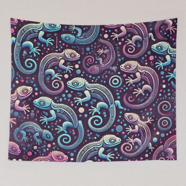 Item preview, Neon Tree Frog Pattern on Black – Tropical Frog  designed and sold by TEEJAMBOREE.