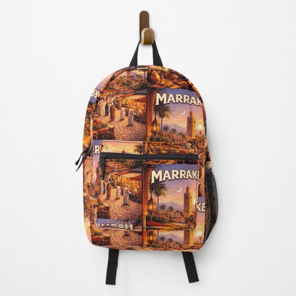 Item preview, Marrakesh in Morocco, Vintage Art Travel Landscape designed and sold by MaateoDesign.