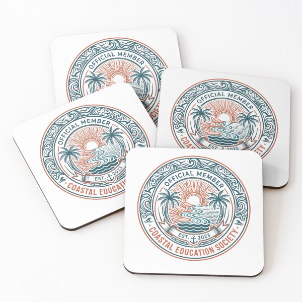 Item preview, Coastal Homeschooling Teacher | Official Member – Beach Schooling Field Trip – Tropical Graphic Crest designed and sold by avinigav.