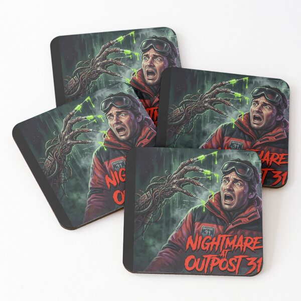 Item preview, Nightmare at Outpost 31 Retro 80s Horror Movie Mashup Poster designed and sold by OUTPOST-31.