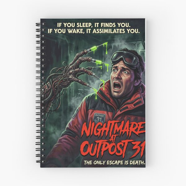 Item preview, Nightmare at Outpost 31 Retro 80s Horror Movie Mashup Poster designed and sold by OUTPOST-31.