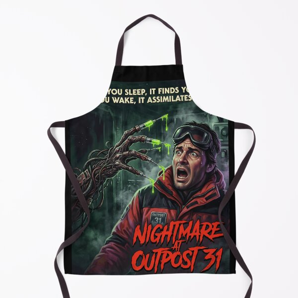 Item preview, Nightmare at Outpost 31 Retro 80s Horror Movie Mashup Poster designed and sold by OUTPOST-31.