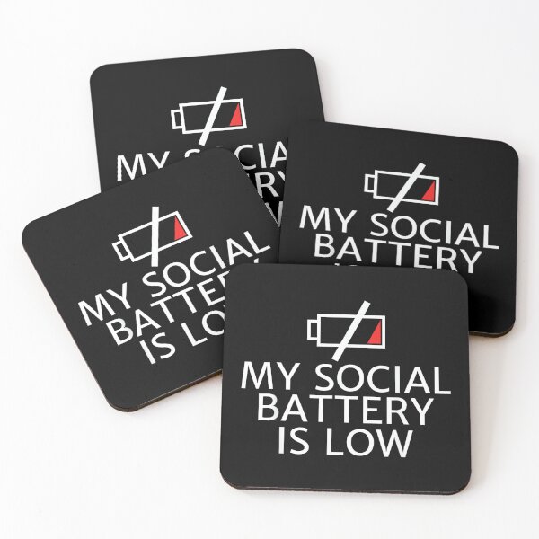 Aperçu de l'œuvre T-shirt « Mon énergie sociale est au plus bas » pour les personnes asociales créée et vendue par JohnVBurks.