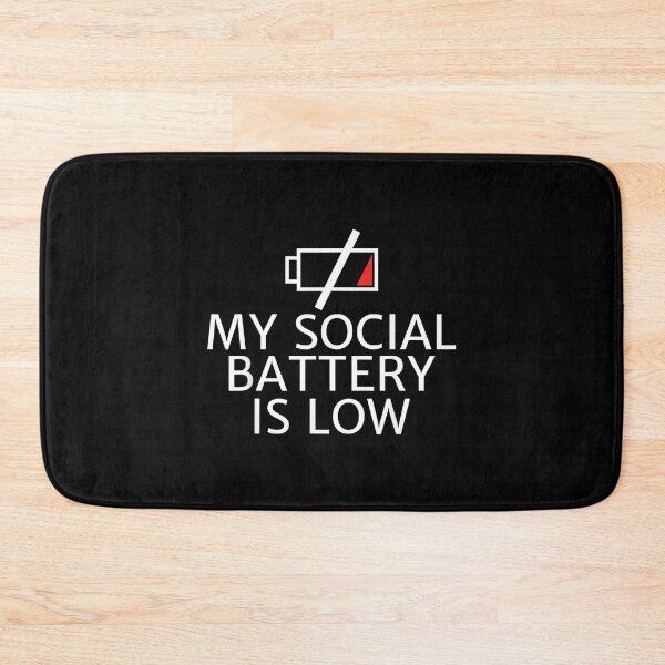 Item preview, My social battery is low T-shirt for anti-social designed and sold by JohnVBurks.