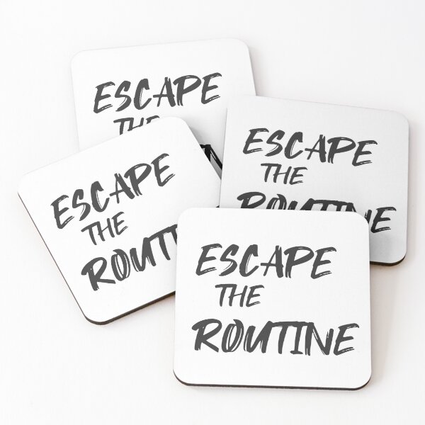 Item preview, Escape The Routine Black - Minimalist Motivational Typographic Design White designed and sold by charlypicazo.