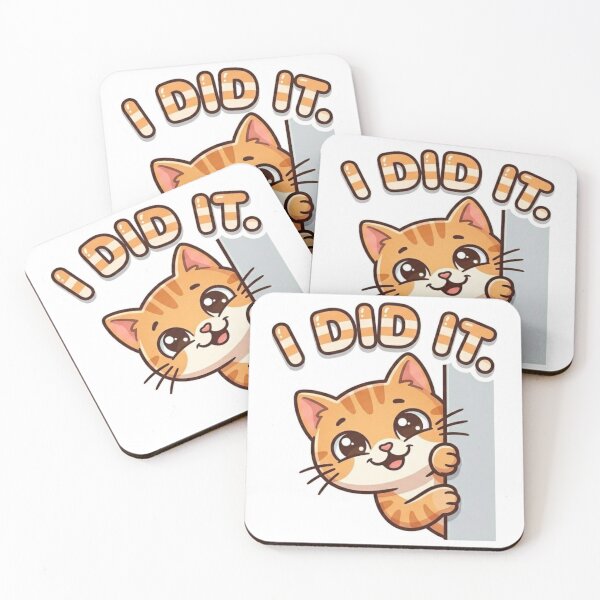 Item preview, I Did It Sneaky Orange Cat Meme Sticker designed and sold by nishaaa2111.