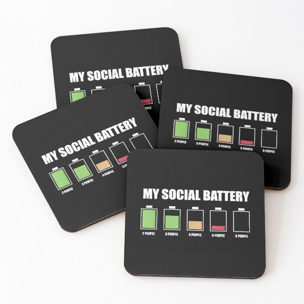 Item preview, My Social Battery Low Energy Anti Social Funny Introvert designed and sold by JohnVBurks.
