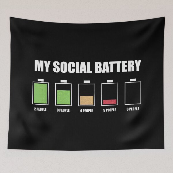 Item preview, My Social Battery Low Energy Anti Social Funny Introvert designed and sold by JohnVBurks.