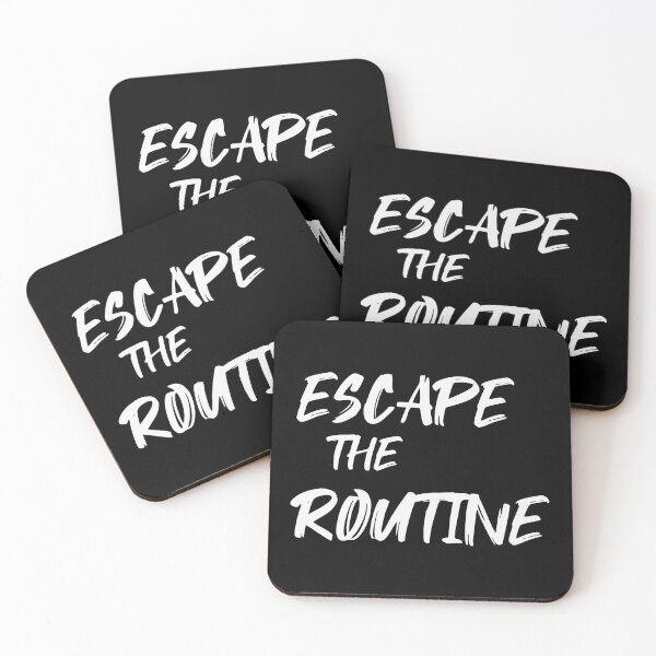 Item preview, Escape The Routine White - Minimalist Motivational Typographic Design White designed and sold by charlypicazo.