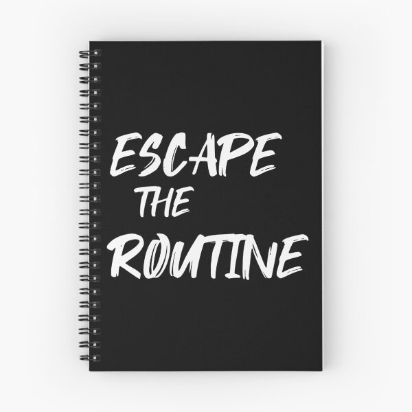 Item preview, Escape The Routine White - Minimalist Motivational Typographic Design White designed and sold by charlypicazo.
