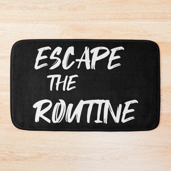 Item preview, Escape The Routine White - Minimalist Motivational Typographic Design White designed and sold by charlypicazo.