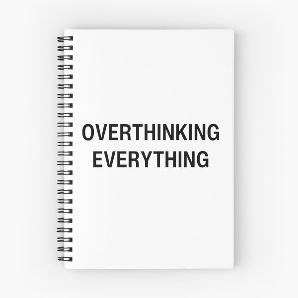 Item preview, Overthinking Everything Funny Sticker – Minimal Anxiety Quote Aesthetic designed and sold by MinimalMood Studio.