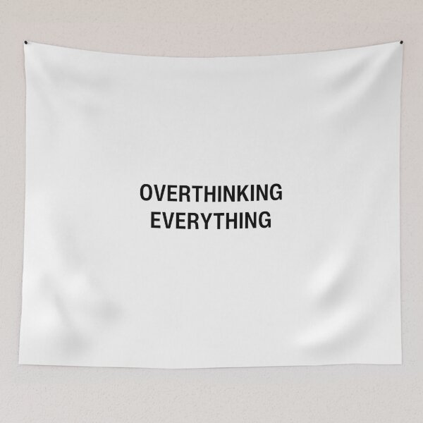 Item preview, Overthinking Everything Funny Sticker – Minimal Anxiety Quote Aesthetic designed and sold by MinimalMood Studio.