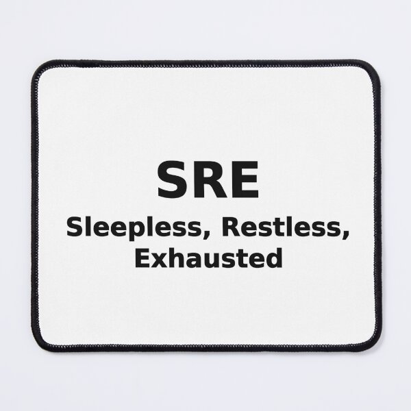 Item preview, SRE Sleepless Restless Exhausted Funny Tech Tee designed and sold by low battery meme design.