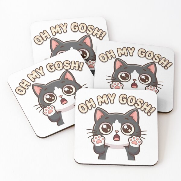 Item preview, Oh My Gosh Shocked Cat Meme Sticker designed and sold by nishaaa2111.