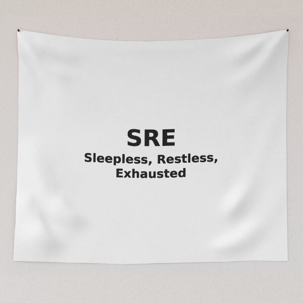 Item preview, SRE Sleepless Restless Exhausted Funny Tech Tee designed and sold by low battery meme design.