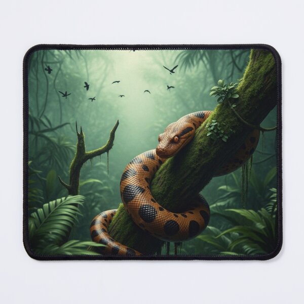 Item preview, The Silent Ambush - Giant Python in Misty Jungle designed and sold by The monster .