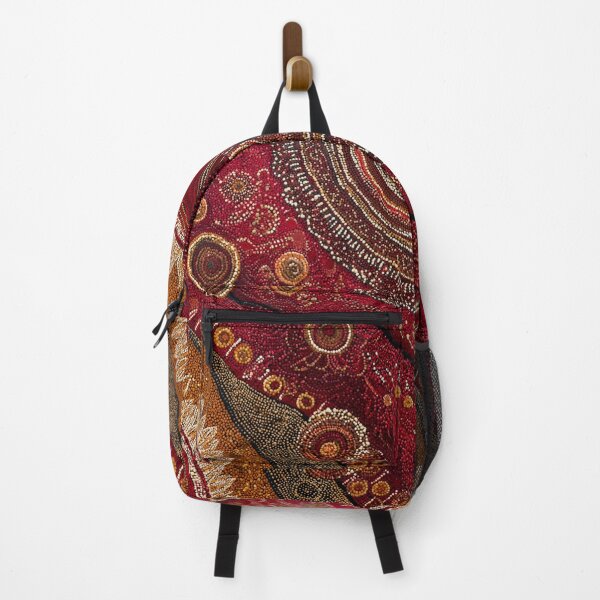 Item preview, Aboriginal Inspired Dot Art - Intricate Earthy Red Pattern designed and sold by GrinGalore.