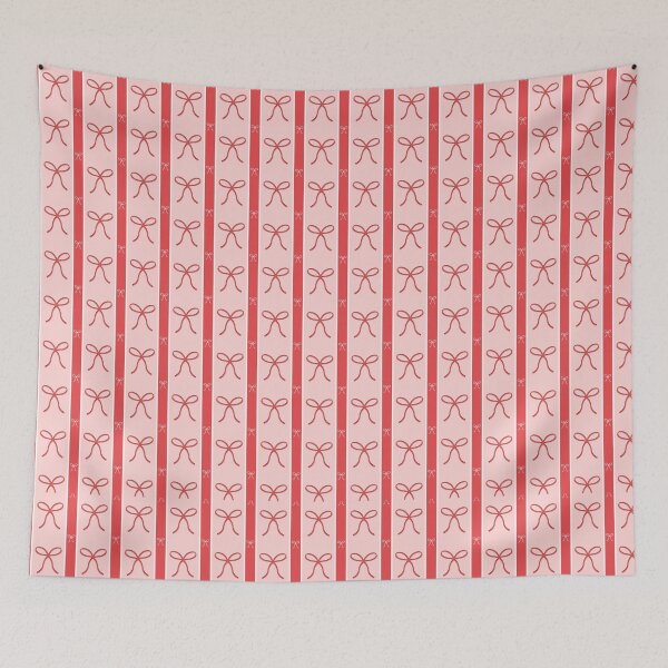 Item preview, Red Bow Stripe Seamless Pattern designed and sold by Zaya_art.