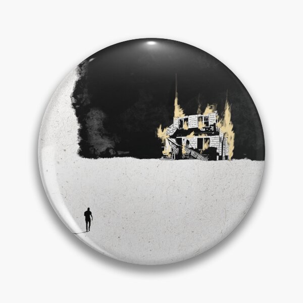 Item preview, Man walking toward burning house designed and sold by mikelilleyart.