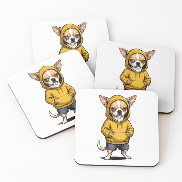 Item preview, Cool Chihuahua Dog Wearing Yellow Hoodie   designed and sold by TeeARTHY.