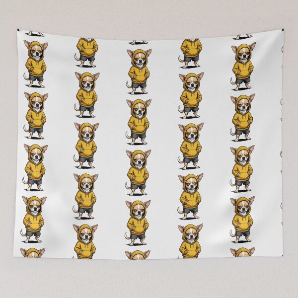 Item preview, Cool Chihuahua Dog Wearing Yellow Hoodie   designed and sold by TeeARTHY.