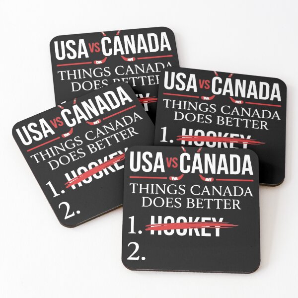 Item preview, USA vs Canada Things Canada Does Better Than America Hockey Humor designed and sold by VGAfanatic.
