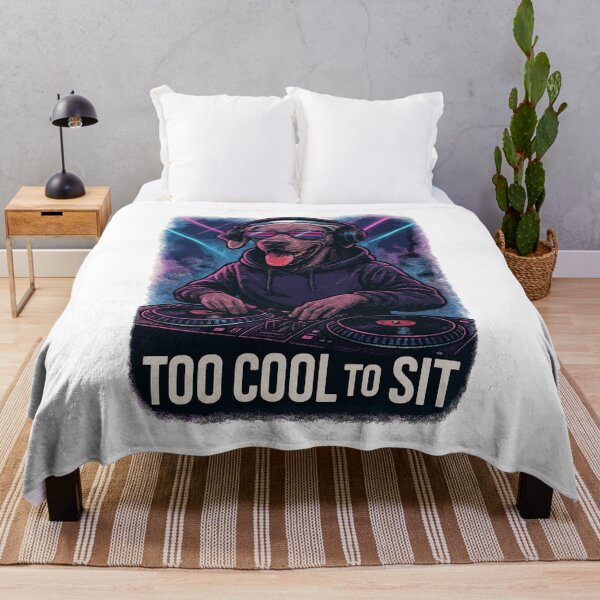 Item preview, Weimaraner DJ: Too Cool to Sit – Neon Club Style designed and sold by Pineapple-Tree.