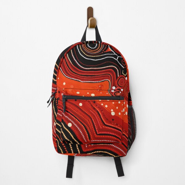 Item preview, Aboriginal Inspired Dot Art - Red Lava Stream designed and sold by GrinGalore.