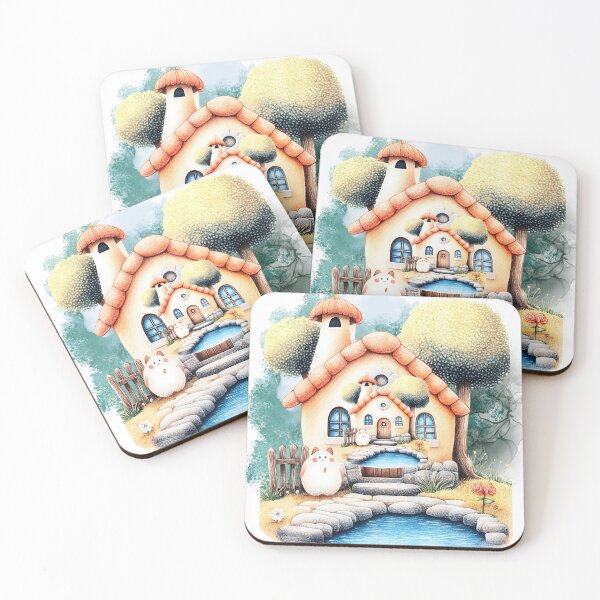 Item preview, Cute Cottage Core House with Garden – Whimsical Fairy Tale Home, Cozy Nature Illustration, Aesthetic Kawaii Landscape Art designed and sold by ChenEngEng.