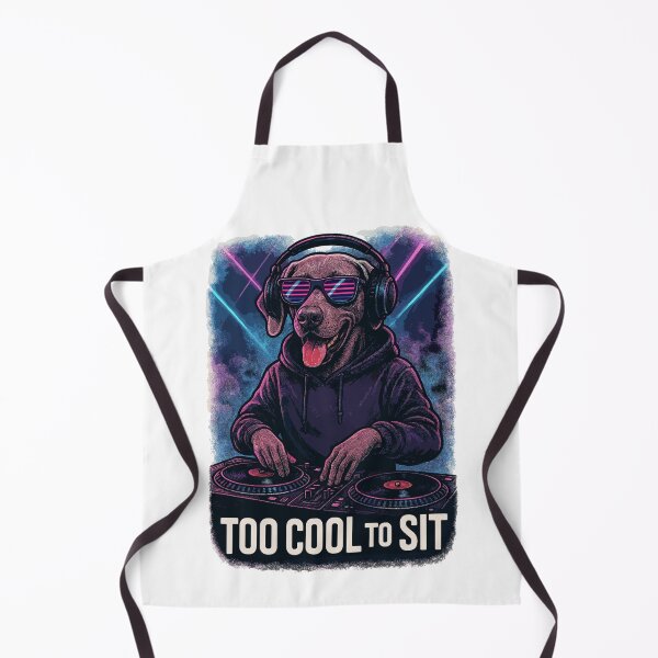 Item preview, Weimaraner DJ: Too Cool to Sit – Neon Club Style designed and sold by Pineapple-Tree.