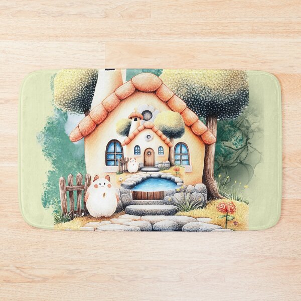 Item preview, Cute Cottage Core House with Garden – Whimsical Fairy Tale Home, Cozy Nature Illustration, Aesthetic Kawaii Landscape Art designed and sold by ChenEngEng.