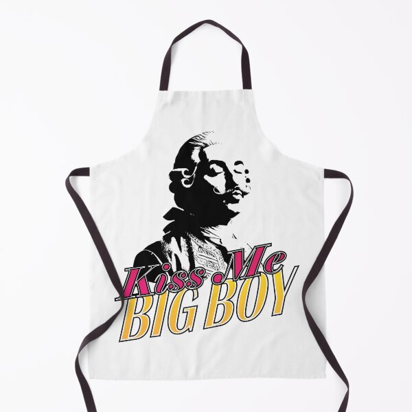 Item preview, Kiss Me Big Boy – Gentleman Illustration with Bold Modern Typography designed and sold by Helmina Groper.