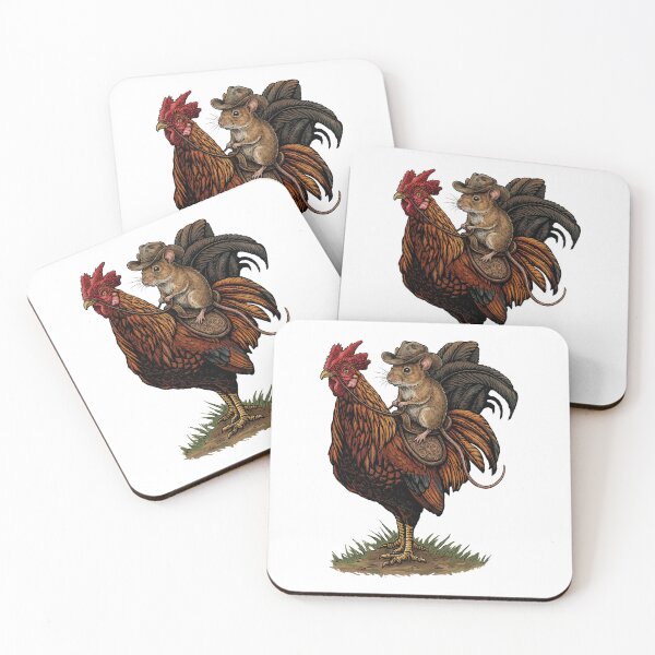 Item preview, Mouse Riding a Rooster Farm Animal designed and sold by TeeARTHY.