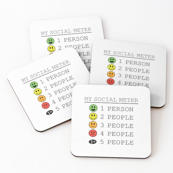 Item preview, My Social Meter Funny Introvert Too Many People designed and sold by JohnVBurks.
