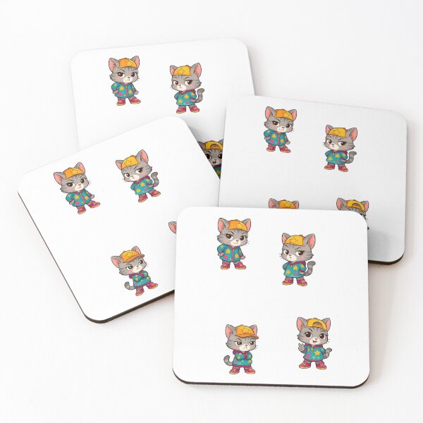 Item preview, Cute Star Hoodie Cat – Colorful Cartoon Kitten Stickers | Kids Aesthetic Art designed and sold by Good Vibes .