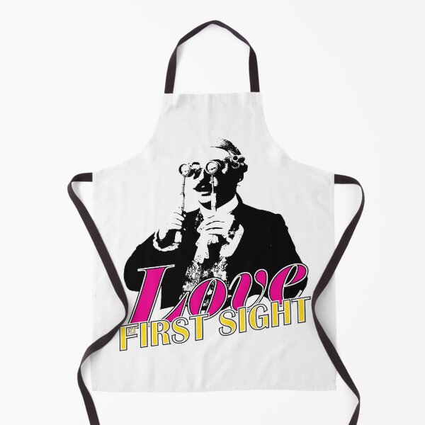 Item preview, Love at First Sight – Gentleman Illustration with Binoculars and Bold Text designed and sold by Helmina Groper.