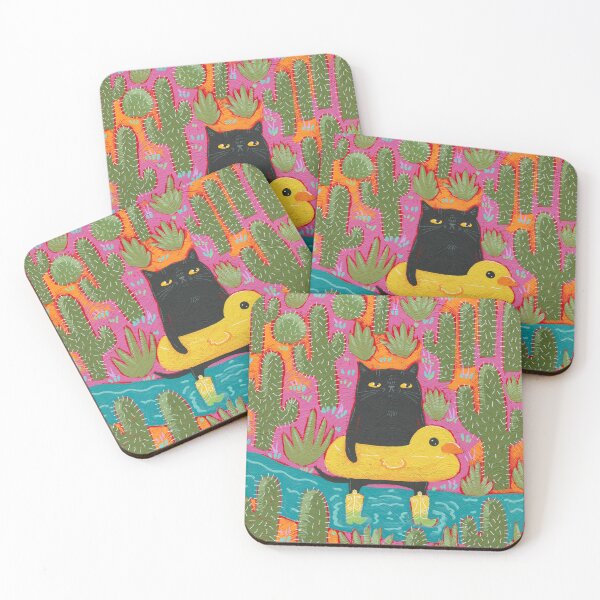 Item preview, Duckie Floatie in the Desert Cat designed and sold by KilkennyCat Art.