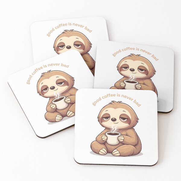 Item preview, sloth from coffee designed and sold by Shopping Alley.