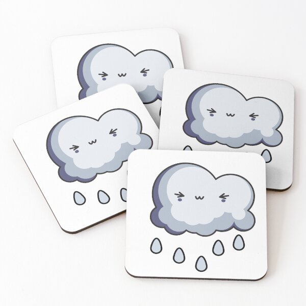 Item preview, Overwhelmed Rain Cloud Kawaii Sticker – Cute Heavy Rain Cloud designed and sold by randomblink.