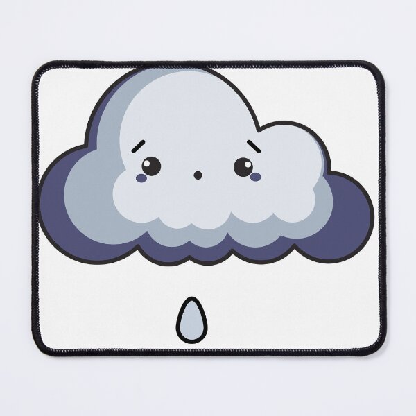 Item preview, Drained Rain Cloud – Kawaii Weather Sticker designed and sold by randomblink.
