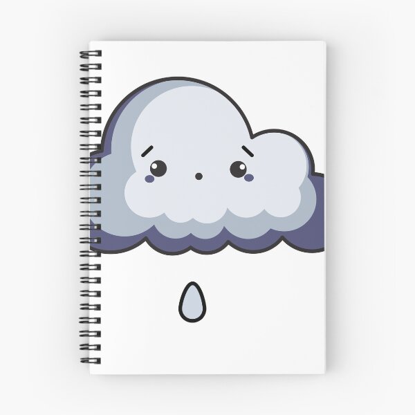Item preview, Drained Rain Cloud – Kawaii Weather Sticker designed and sold by randomblink.